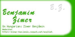 benjamin zimer business card