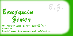 benjamin zimer business card